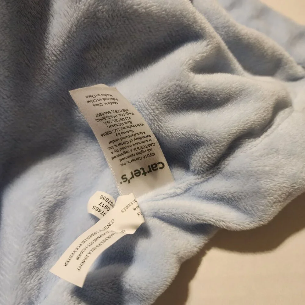 New Carter's football plush lovey security blanket